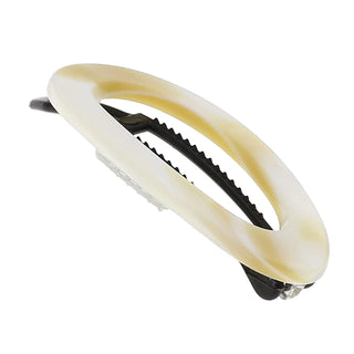 Camila Paris CP1992/2 French Hair Barrette Clip For Women, Handmade, White Tokyo 2"