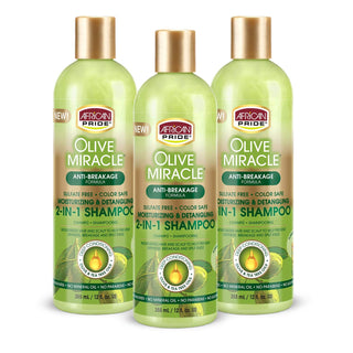African Pride® Olive Miracle® 2-in-1 Shampoo & Conditioner (Anti-Breakage Formula)