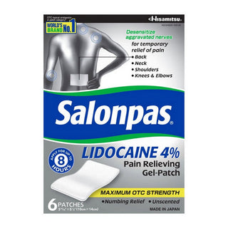 Salonpas Lidocaine Maximum Strength Pain Relieving Gel Patches