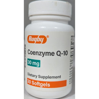 Rugby Coenzyme Q-10, 30 Mg, 30 Softgels - EXP: 12/26