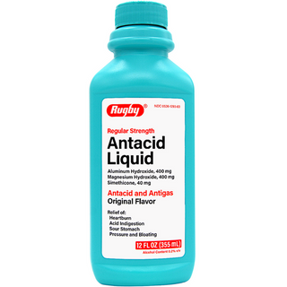Rugby Regular Strength Antacid Liquid- 12oz