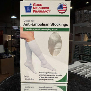 GNP Closed Toe Anti-Embolism Stockings, 15-20 mmHg (Size: 2XL) White