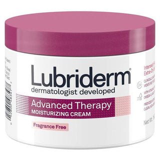 Lubriderm Advanced Therapy Fragrance Free Cream, Vitamin E, 16 Oz