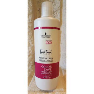 Schwarzkopf Professional BC Bonacure Hair Therapy Color Save Shampoo And Conditioner Liter Set 33.8 Oz