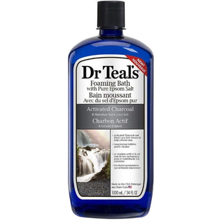 Dr. Teal's Activated Charcoal & Lava Foaming Bath With Pure Epsom Salt 34 Oz