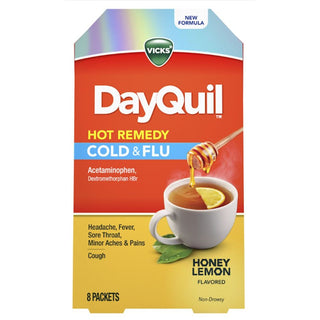 Vicks DayQuil Honey Lemon Cold & Flu Hot Remedy – Multi-Symptom Relief