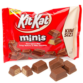Kit Kat Minis Milk Chocolate Wafer Candy Bars King Size Pack, 2.2 Oz