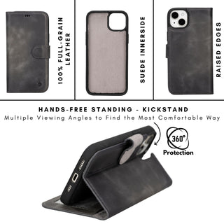 Casper iPhone 14 Series Detachable Leather Wallet Case
