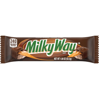 Milky Way Milk Chocolate Candy Bar, Full Size, 1.84 Oz Bar