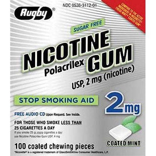 , (Watson Rugby) Nicotine Gum Coated Mint 2 Mg 100
