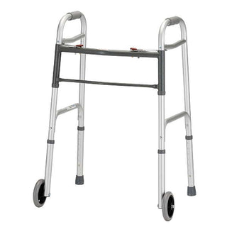 Nova Folding Walker With 5in. Wheels Adult, Chrome