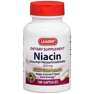 Leader Niacin Flush Free 500mg Caps 100ct