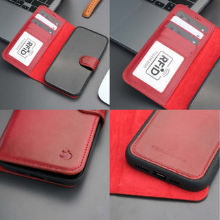 Casper Leather iPhone 15 Pro Max Wallet Case | Detachable MagSafe Compatible RFID Protection