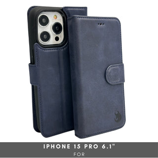 Vegas Premium Leather iPhone 15 Pro Wallet Case with MagSafe | Detachable RFID Blocking Luxury Wallet