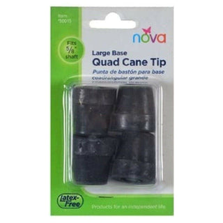 Nova Tips For Large Quad Cane – Black – 4 Each/Each
