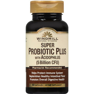 Windmill Super Probiotic Plus, 8-Strain Probiotic Complex, 60 Vegetable Capsules