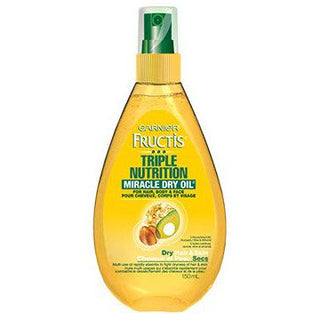 Garnier Fructis Triple Nutrition Miracle Dry Oil For Hair, Body & Face, 5 Fl Oz
