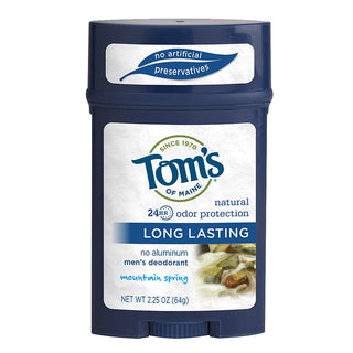 Tom's of Maine Long Lasting Mountain Spring Deodorant Stick 2.25 Oz