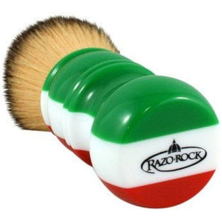 RazoRock Italian Barber Three Color Plissoft Synthetic Shaving Brush - 24mm