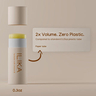ILIKA 100% Natural Lip Balm - 2X Volume, Organic, Plastic-free, Vegan, Cruelty-Free, COSMOS Certified Organic, PETA Certified, Plant-Based, Biodegradable Tube, 2 Pack, Orange Tangerine - 0.3 Oz each