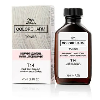 Wella Colorcharm Permanent Liquid Toner T14 Pale Ash Blonde 1.4 oz