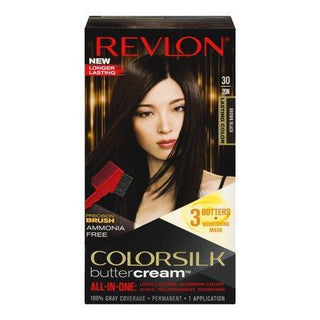 Revlon ColorSilk Buttercream Permanent Color, Brown Black 30/20N