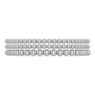 433 Silver Bead Bracelet Stack