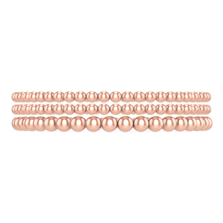 433 Rose Gold Bead Bracelet Stack