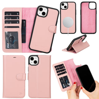 Casper Leather iPhone 15 Plus Wallet Case | Detachable MagSafe Compatible RFID Protection