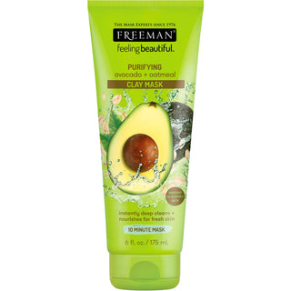 Freeman Feeling Beautiful Clay Mask, Purifying, Avocado + Oatmeal, Normal To Combo Skin