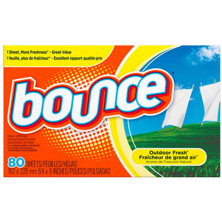Bounce Fabric Softener Dryer Sheets, Outdoor Fresh Scent