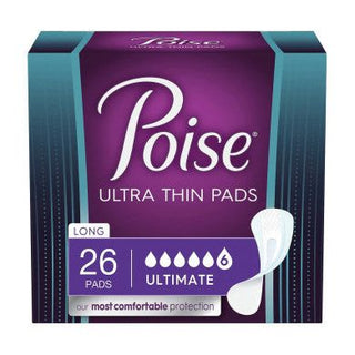 Poise Incontinence Pads, Ultimate Absorbency, Long Length
