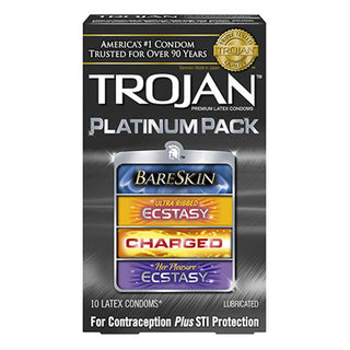 Trojan Platinum Variety Pack Lubricated Condoms