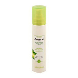 Aveeno Positively Radiant Micellar Gel Facial Cleanser 5.1 Oz