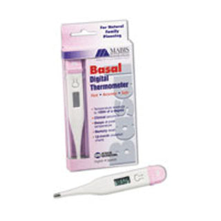 Mabis Healthcare Digital Thermometer Basal Oral Probe Hand-Held