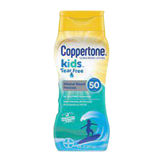Coppertone Kids Tear Free With Zinc Oxide Broad Spectrum SPF 50 Sunscreen Lotion 8 Fl. Oz. Squeeze Bottle