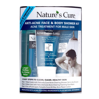 Nature's Cure Anti-Acne Face & Body Shower Kit, For Men 1 Kit