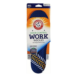 Arm & Hammer Men'S Memory  Foam Work Insoles 1 Pair