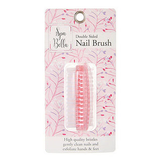 Spa Bella Cosmetic Double Sided Nail Brush Pink