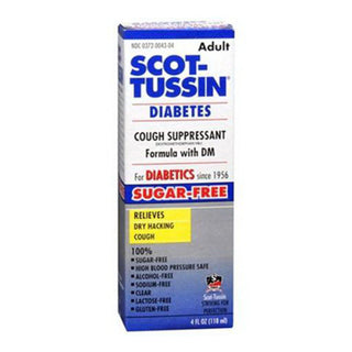 Scot-Tussin Diabetes Cough Suppressant Formula With DM Sugar-Free 4 Oz