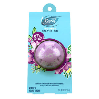Secret Freshie Luxe Lavender Invisible Solid Antiperspirant And Deodorant - 0.5oz