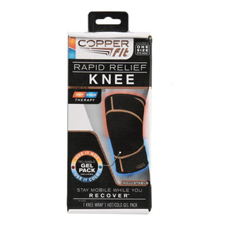 Copper Fit Rapid Relief Knee Wrap, Hot Or Cold Gel Pack