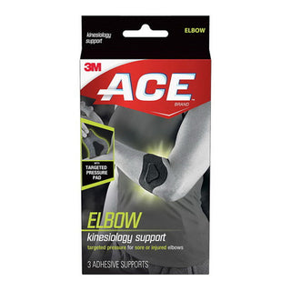 3M Ace Brand Kinesiology Elbow Support, Adhesive Supports
