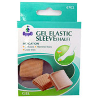 Oppo Foot Care Half Gel Toe Elastic Sleeve, Size: Small, Model No : 6702 - 2 / Pack