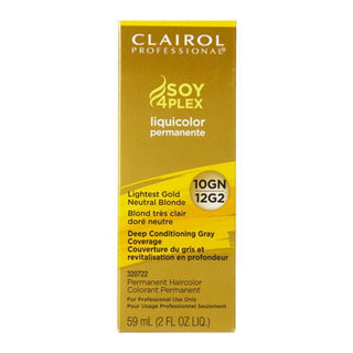 Clairol Professional 10GN/12G2 Lightest Gold Neutral Blonde Liquicolor Permanent Hair Color, 2 Oz