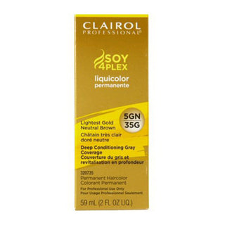 Clairol Professional Soy4Plex 5GN/35G Lightest Gold Neutral Brown LiquiColor Permanent Hair Color