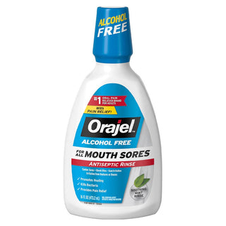 Orajel Antiseptic Rinse, Alcohol Free, Soothing Mint