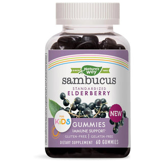 Nature's Way Sambucus Immune Gummies For Kids With Elderberry Vitamin C And Zinc - 60ct