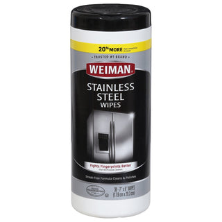 Weiman Products Stainless Steel Wipes, 7 X 8, 30/Canister