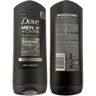 Dove Men + Care Elements Charcoal + Clay Body & Face Wash Shower Gel 400ml